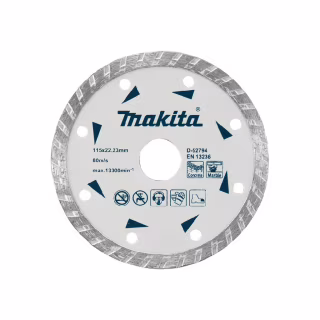 Круг отрезной Makita алмазный по бетону и мрамору турбо 115x22.23 мм (D-52794)
