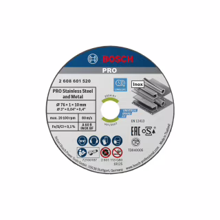 Круг отрезной Bosch Expert for Inox, 76х10х1мм, 5шт (2.608.601.520)