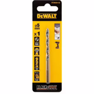 Свердло DeWALT по металу Black & Gold,HSS-G, 5 х 86 х 52 мм (DT20520)