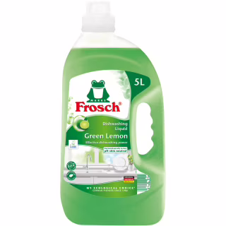 Засіб для ручного миття посуду Frosch Зелений лимон 5 л (4009175956156)