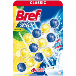 Туалетный блок Bref Сила Актив Лимон 3 х 50 г (9000100753463)