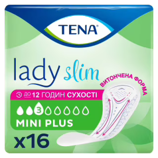Урологические прокладки Tena Lady Slim Mini Plus 16 шт. (7322540852868)