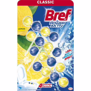 Туалетный блок Bref Сила Актив Лимон 4 х 50 г (9000101308969/9000101308907)