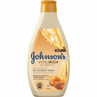 Гель для душа Johnson's Vita-Rich Питательный с маслами миндаля и Ши 250 мл (3574661543871)