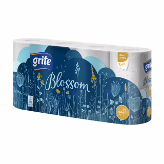 Туалетная бумага Grite Blossom 3 слоя 8 рулонов (4770023348675/4770023346749)