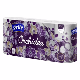 Туалетная бумага Grite Orchidea 3 слоя 8 рулонов (4770023348033)