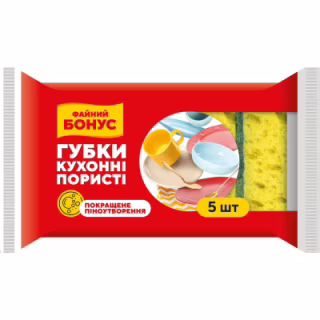 Губки кухонные Бонус Суперпена крупнопористые 5 шт. (4823071627923)