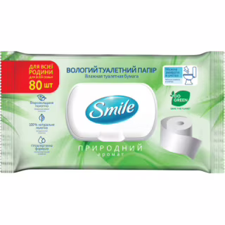 Туалетная бумага Smile Family для взрослых с клапаном 80 шт. (4823071642278)