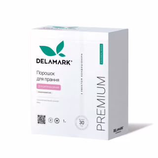 Пральний порошок DeLaMark Premium Line Baby з ефектом кондиціонера 1 кг (4820152330987)