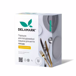 Порошок для миття посуду в посудомийці DeLaMark з ароматом Лимона 1 кг (4820152332523)