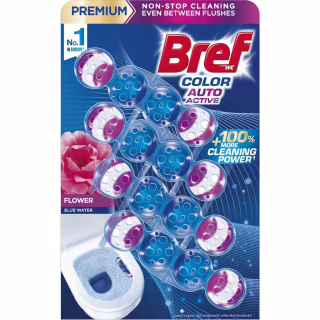 Туалетный блок Bref Цветная вода Цветочная свежесть 4х50 г (9000101530667/9000101854282)
