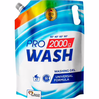 Гель для стирки Pro Wash Универсальный Дой-пак 2 кг (4260637722096/4823128000938)