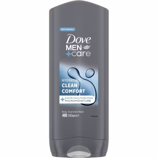 Гель для душа Dove Men+Care Чистота и комфорт 400 мл (8717644683149/8720181313448)
