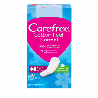Гигиенические прокладки Carefree Cotton Aloe с экстрактом хлопка и алоэ 30 шт. (3574661565040/3574661486147)