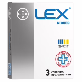 Презервативы Lex Condoms Ribbed 3 шт. (4820144770418)