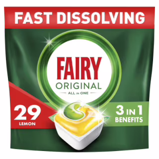 Таблетки для посудомоечных машин Fairy Original All in One Lemon 29 шт. (8006540726891/8700216237314)
