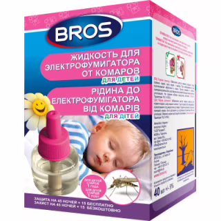 Рідина для фумігатора Bros від комарів на 60 ночей для дітей від 1 року (5904517067875)