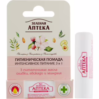 Гігієнічна помада Green Pharmacy Інтенсивне живлення 3 в 1 3.6 г (8588006037401)