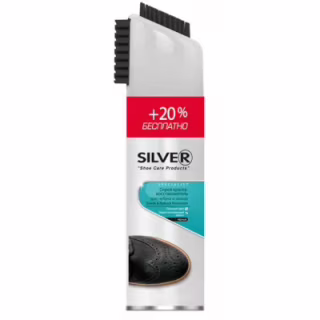 Спрей для обуви Silver Краска-восстановитель для нубука и замши Черный 300 мл (8690757002581)