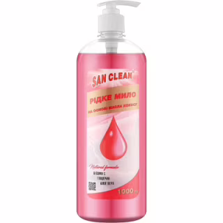 Рідке мило San Clean Рожеве 1000 г (4820003540992)