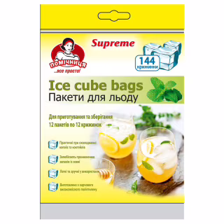 Пакетики для льда Помічниця Eco Friendly Supreme 28 х 16.5 см 144 шт (4820012340538)