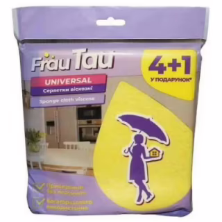 Салфетки для уборки Frau Tau Universal Вискозные 4+1 шт. (4820263230961)