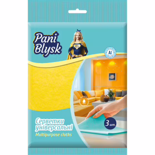 Салфетки для уборки Pani Blysk Универсальные 3 шт. (4823071661224)