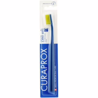Зубная щетка Curaprox CS 1560 Soft Мягкая D 0.15 мм Синяя с салатовой щетиной (CS 1560-03)