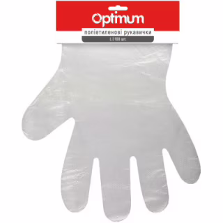 Перчатки хозяйственные PRO service Optimum Полиэтиленовые 100 шт. (4823071658576)