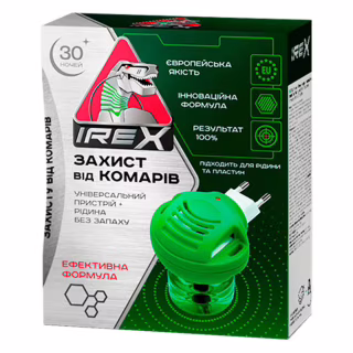 Фумігатор iRex Від комарів + Рідина 30 ночей 20 мл (4820184441309)