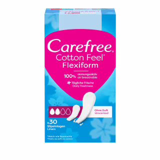 Ежедневные прокладки Carefree Cotton Feel FlexiForm 30 шт. (3574661257044)