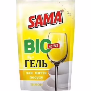 Средство для ручного мытья посуды Sama Лимон гель 450 г (4820270630310)