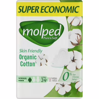 Гигиенические прокладки Molped Pure&Soft Normal 4 капли 24 шт. (8690536829026)