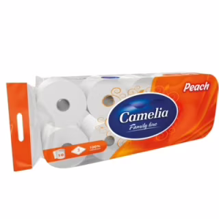 Туалетная бумага Camelia Персик 3 слоя 10 рулонов (8606111248038)