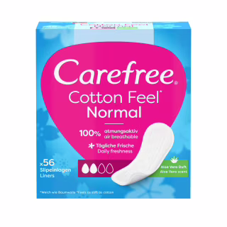 Ежедневные прокладки Carefree Мягкость хлопка с Алоэ 56 шт. (3574661486307)