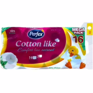 Туалетная бумага Perfex Cotton Like Comfort Line 3 слоя 16 рулонов (8606110850522)