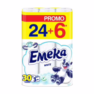 Туалетний папір Emeka White 3 шари 30 рулонів (3800024035296)