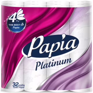 Туалетная бумага Papia Platinum 4 слоя 32 рулона (8690536026364)