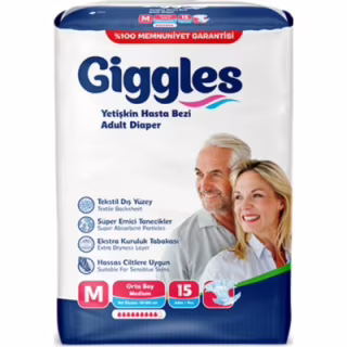 Подгузники для взрослых Giggles Medium 15 шт (8680131204397)