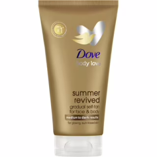 Автозасмага Dove Body Love Summer Revived Крем-лосьйон для обличчя та тіла Від середнього до темного 75 мл (8720181386008)