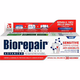 Зубна паста Biorepair Позбавлення чутливості Подвійна дія 75 мл (8017331077849/8017331097175)