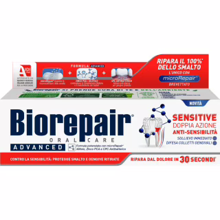 Зубная паста Biorepair Избавление от чувствительности Двойное действие 75 мл (8017331077849/8017331097175)