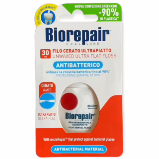 Зубна нитка Biorepair Позбавлення чутливості з гідроксиапатитом і цинком РСА 30 м (8017331058268)