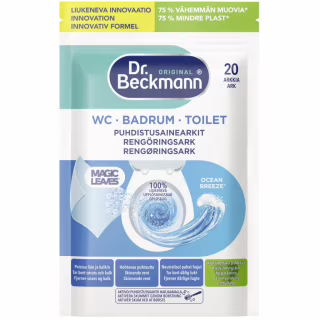 Средство для чистки унитаза Dr. Beckmann Magic Leaves Растворные салфетки Океанский бриз 20 шт. (4008455615813)