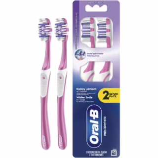 Зубная щетка Oral-B Pro 3D White Отбеливание Средней жесткости 2 шт. (8700216459761)