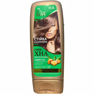Хна Fito Barva Professional Индийская крем-хна в готовом виде 4.3 - Шоколад 140 мл (4820098542314)