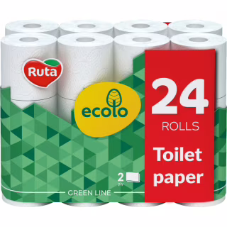 Туалетная бумага Ruta Ecolo 2 слоя 24 рулона (4820202895626)