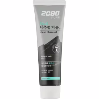 Зубная паста Aekyung 2080 Pure Black Clean Charcoal Fresh Mint 125 г (8801046328903)