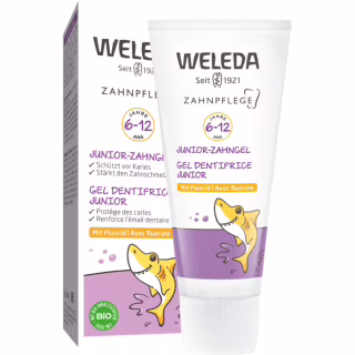 Детская зубная паста Weleda Junior 6-12 років, гель з фтором 50 мл (4001638588423)