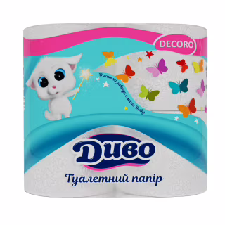 Туалетний папір Диво Decoro 2 шари 4 рулони (4820003838419)